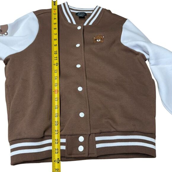 Hot Topic Sweet Society Teddy Bear Desserts Girls Varsity Jacket Sz Large NWT - Picture 10 of 11